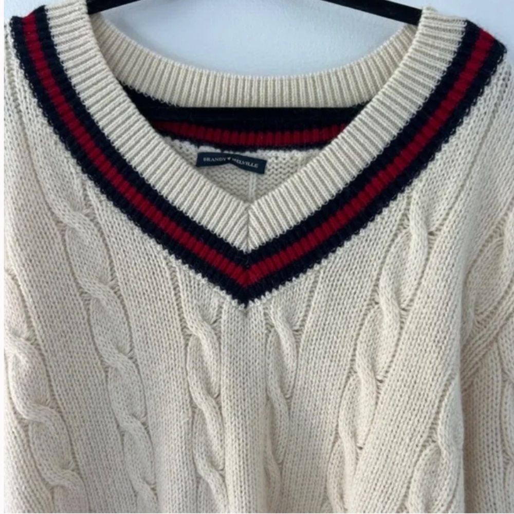 Brandy Melville Wool Nikki Striped Sweater - Picture 6 of 8